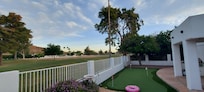 A putting green on a golf course!