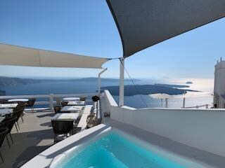 Plunge pool at Aqua bar/restaurant. 