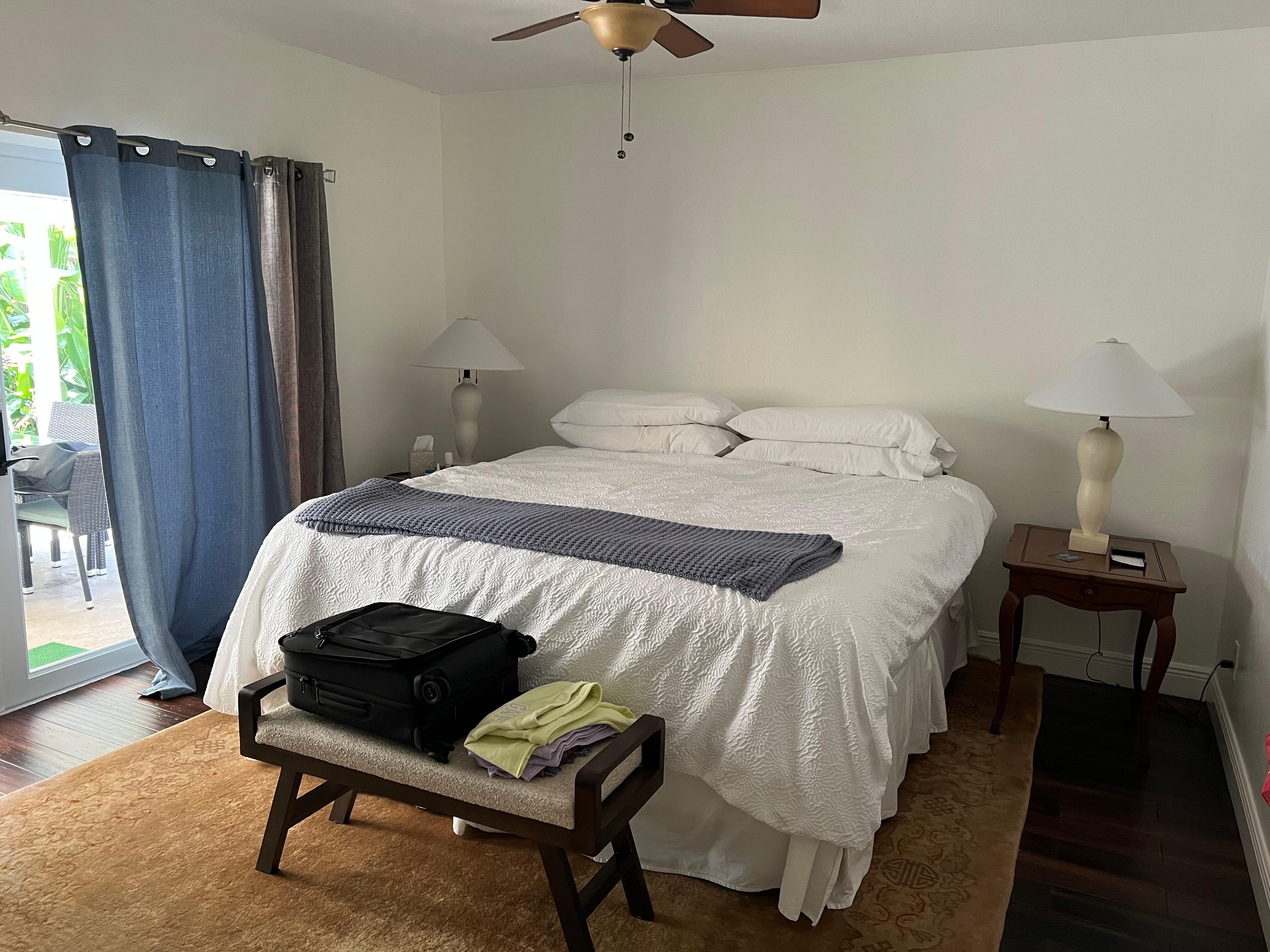 Master bedroom with king