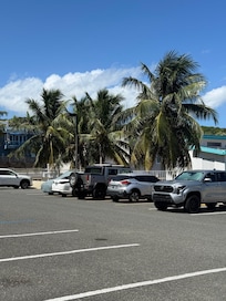 The parking lot of where we were staying.