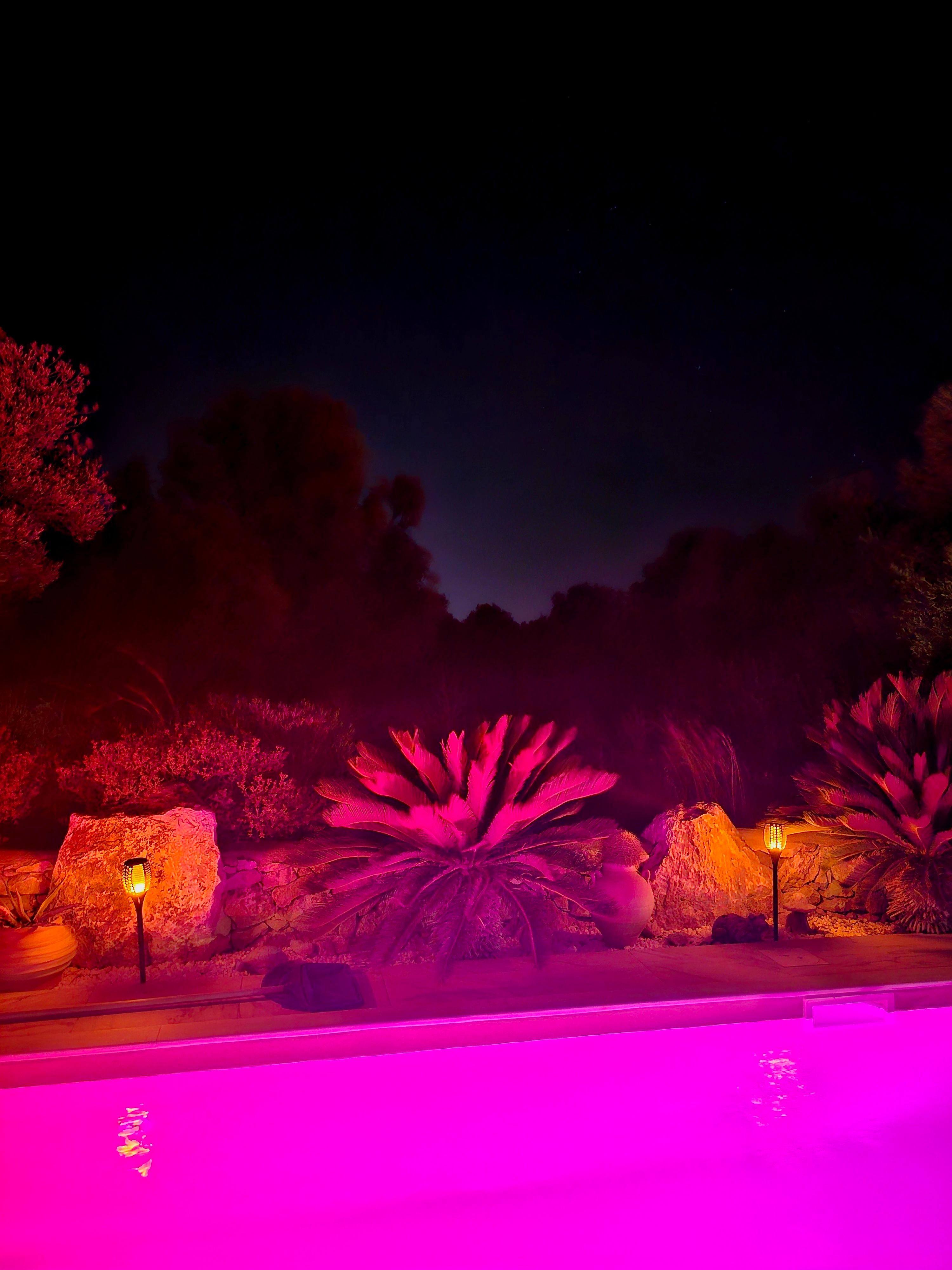 The pool at night