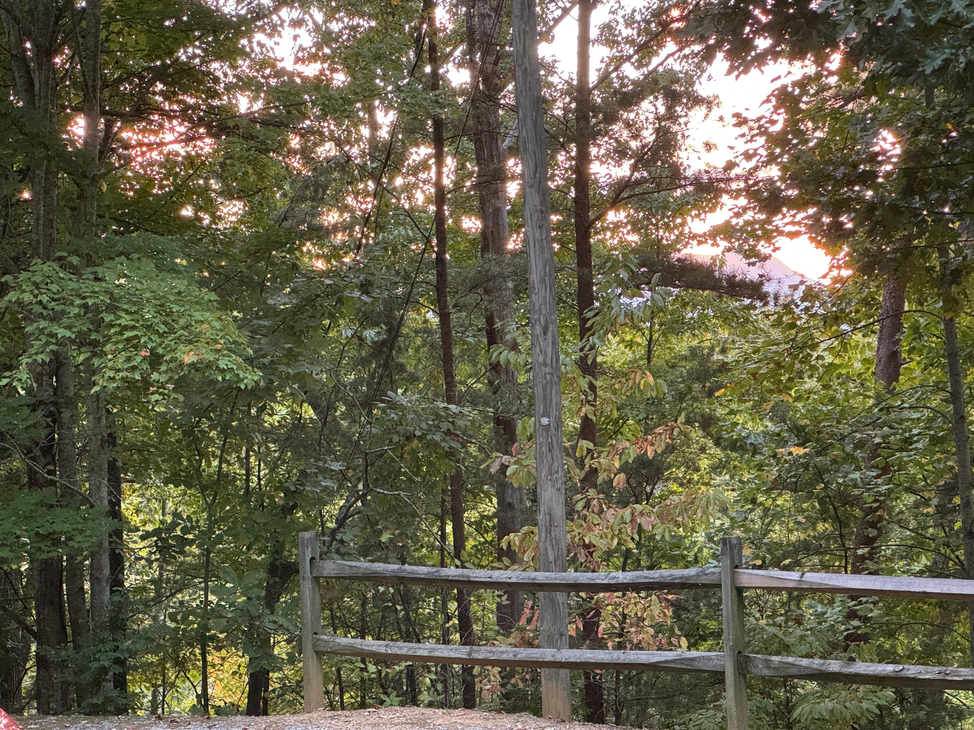 Sunset view from driveway 