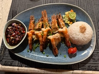 One of the yummy dinners we had at the resort