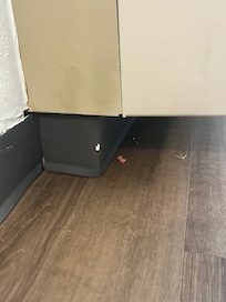 Filth under the bathroom sink