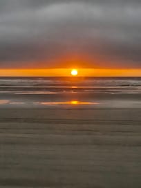 Beautiful sunset Ocean shores