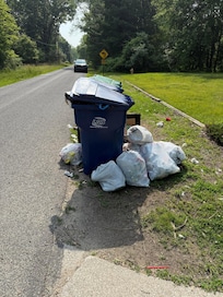 This is the outside trash. Owner was notified immediately.