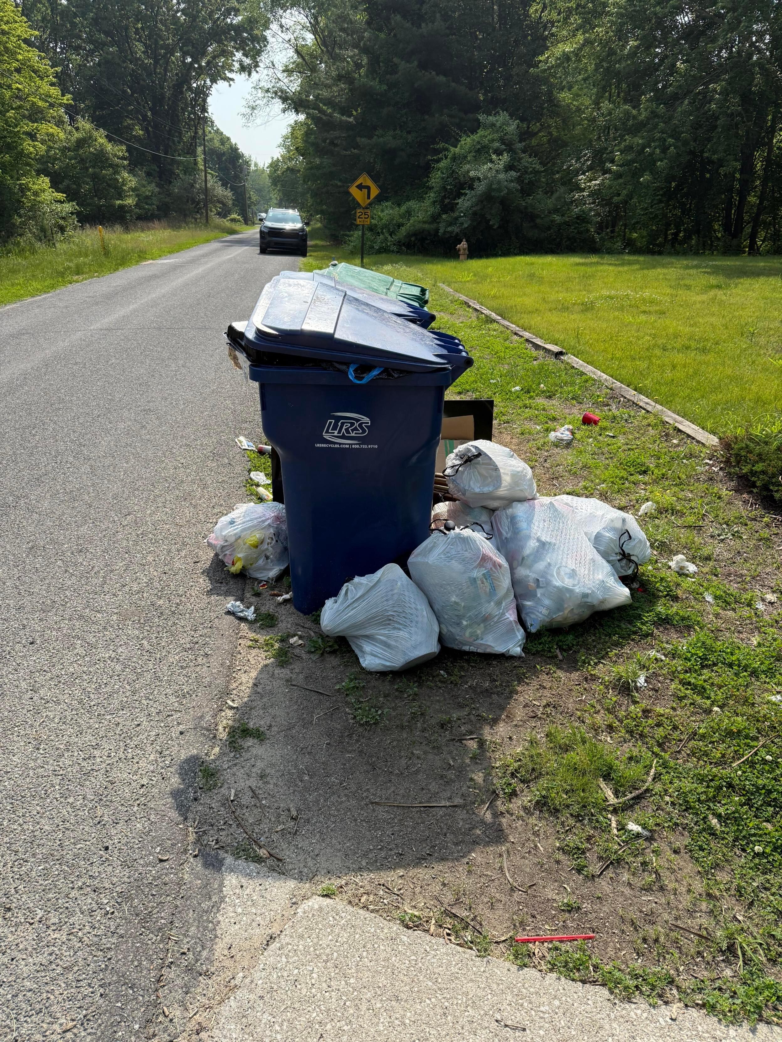This is the outside trash. Owner was notified immediately. 