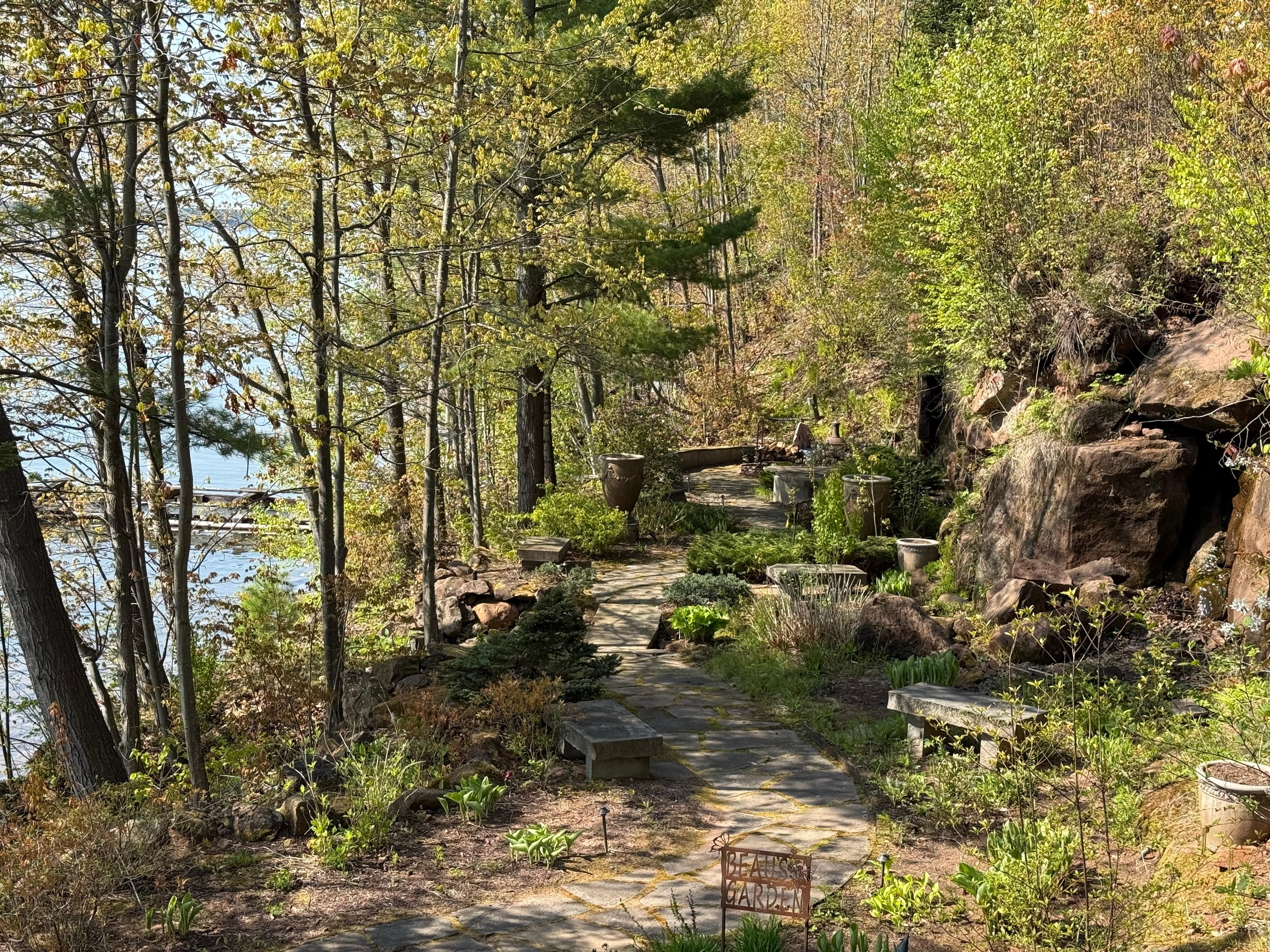 View of the walkway near the lakefront. 