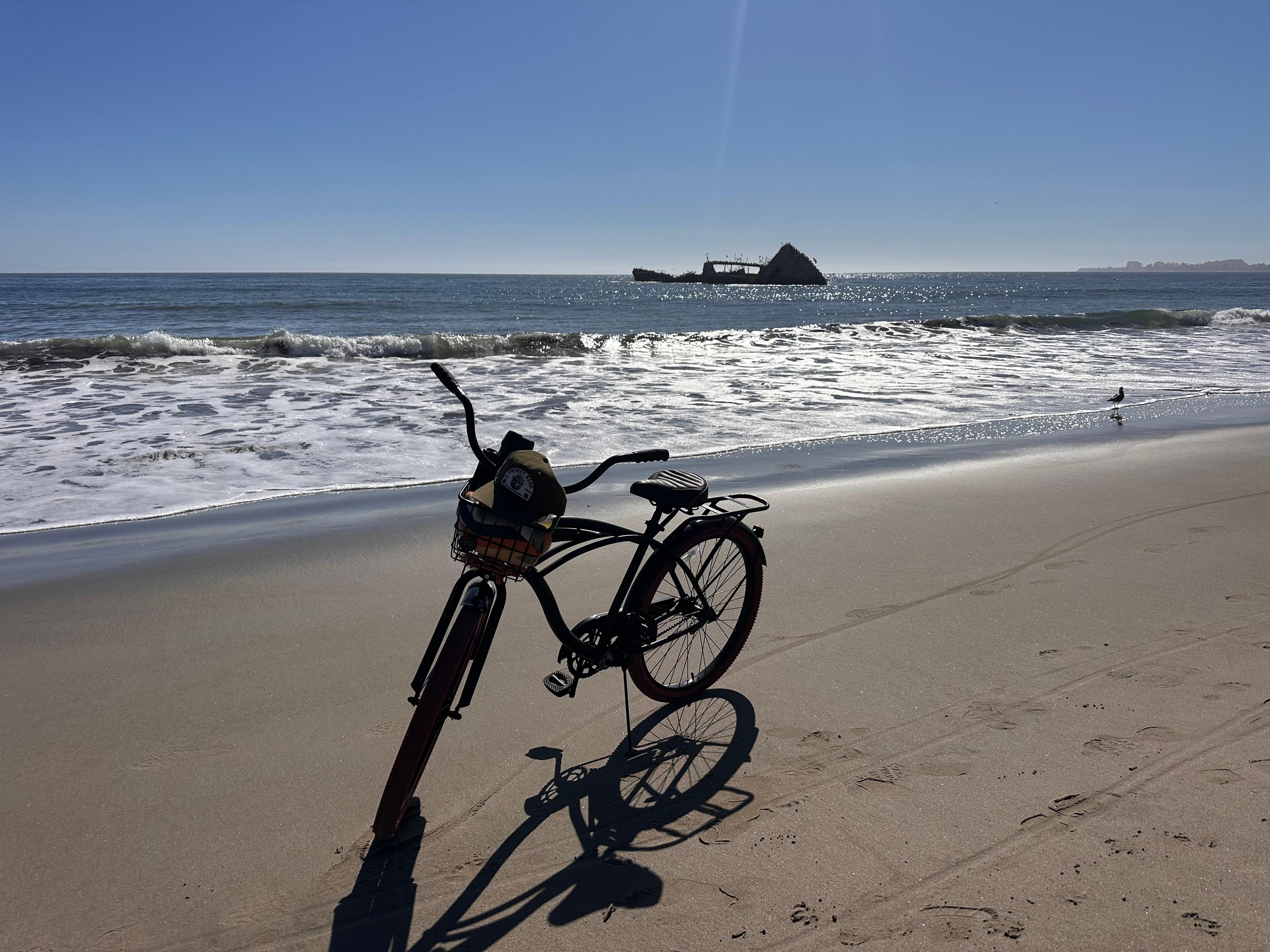 Bike ride on the beach