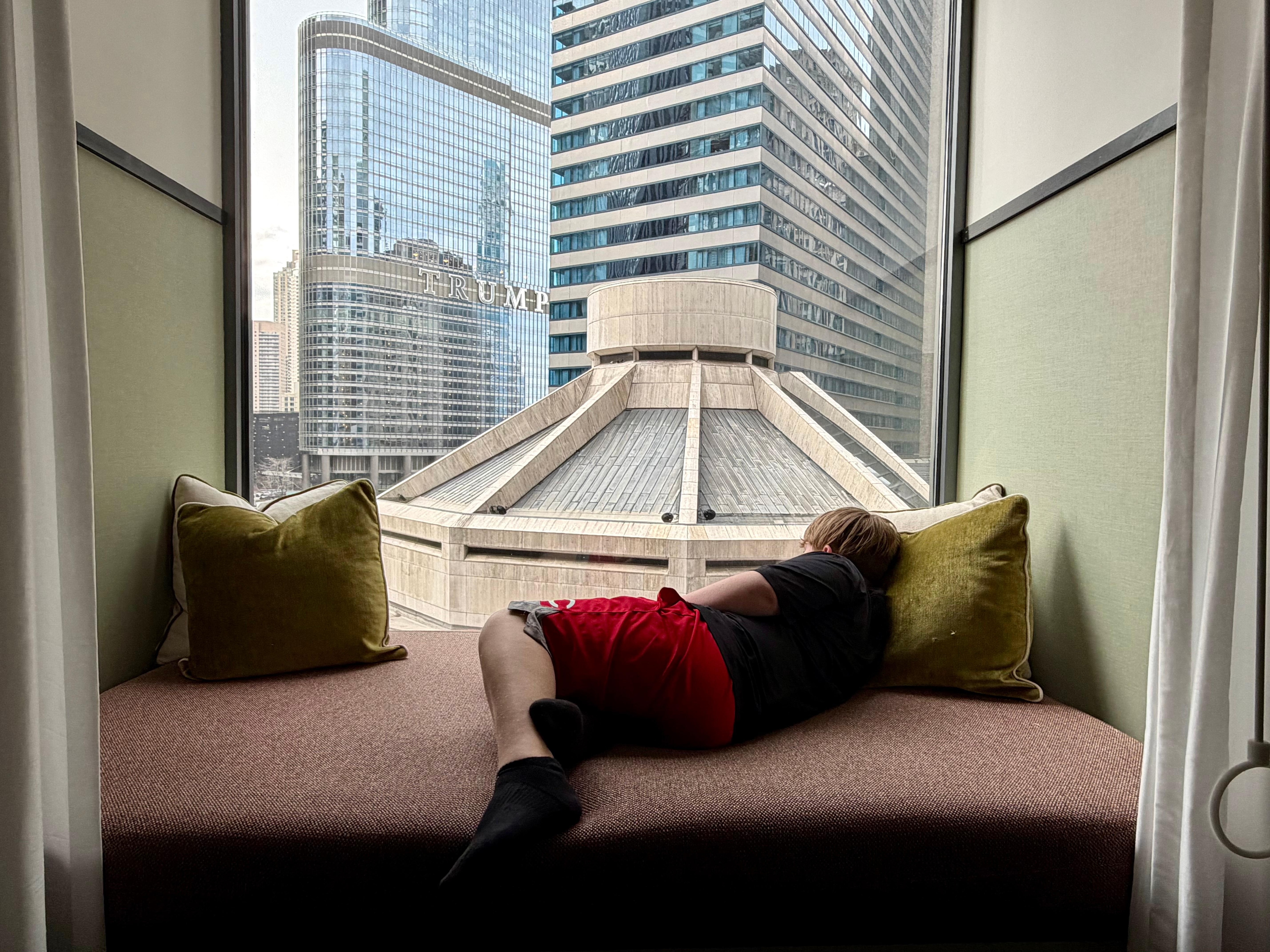 Window seat that my kids slept in