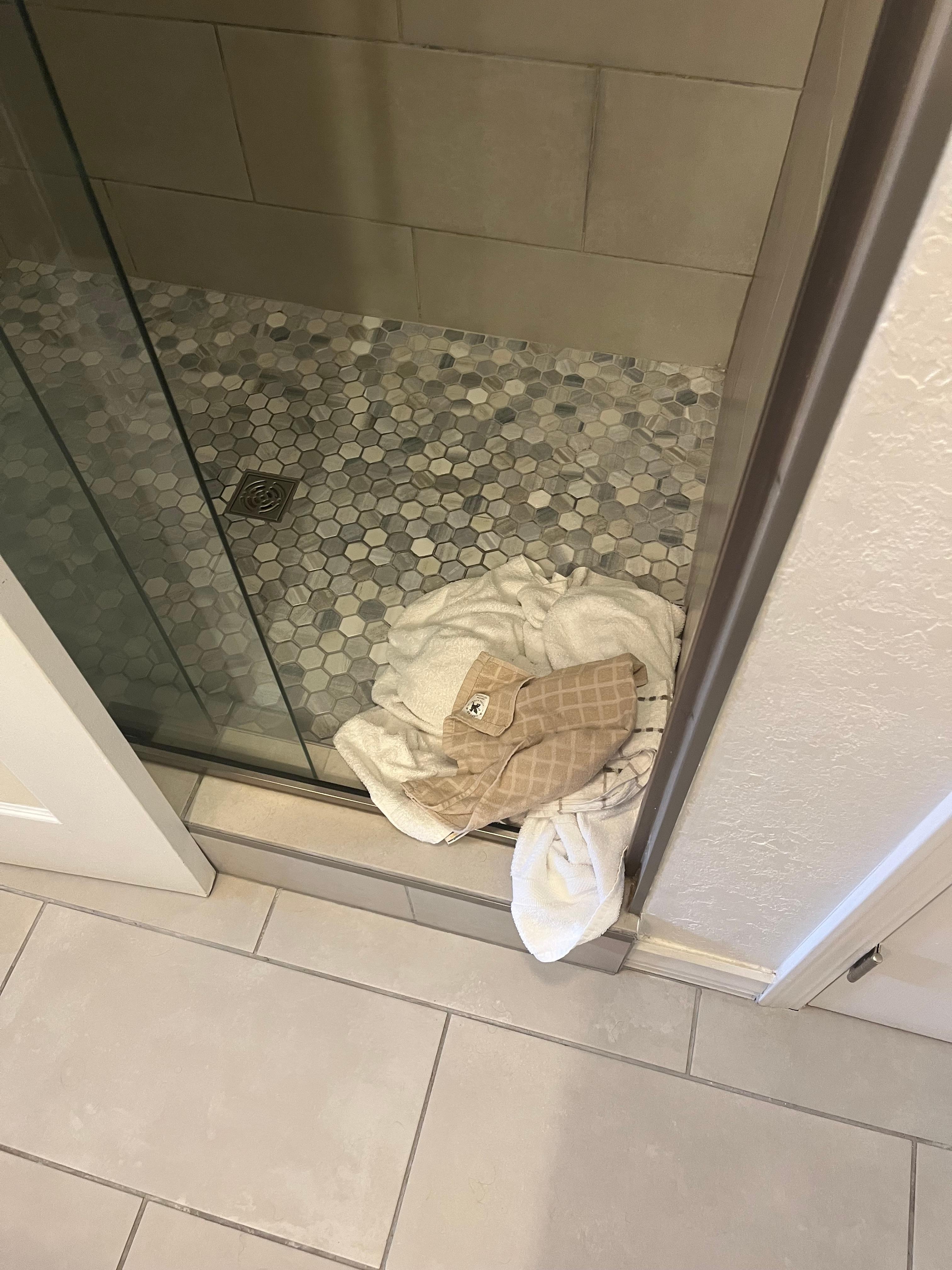 More dirty towels upon our arrival. 