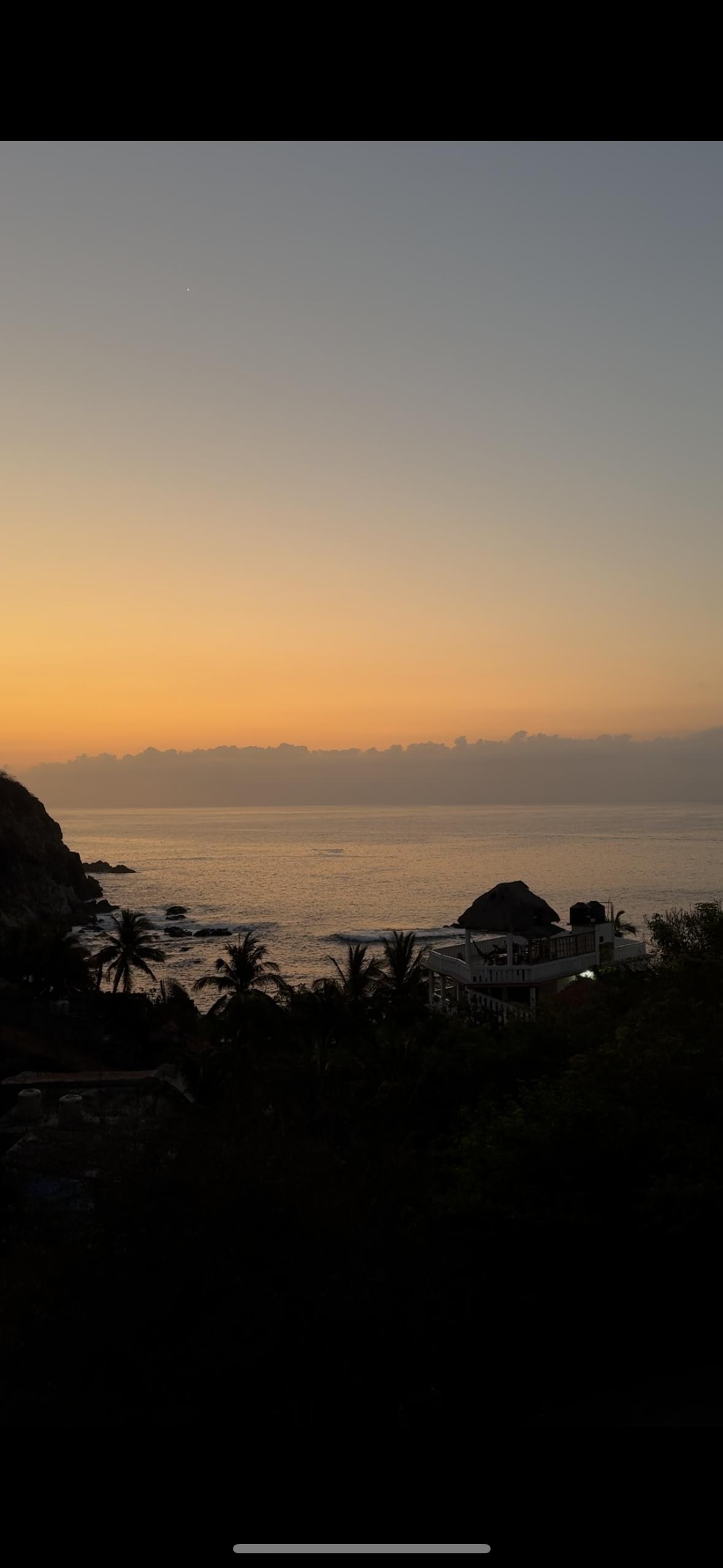 Morning sunrise from our room.