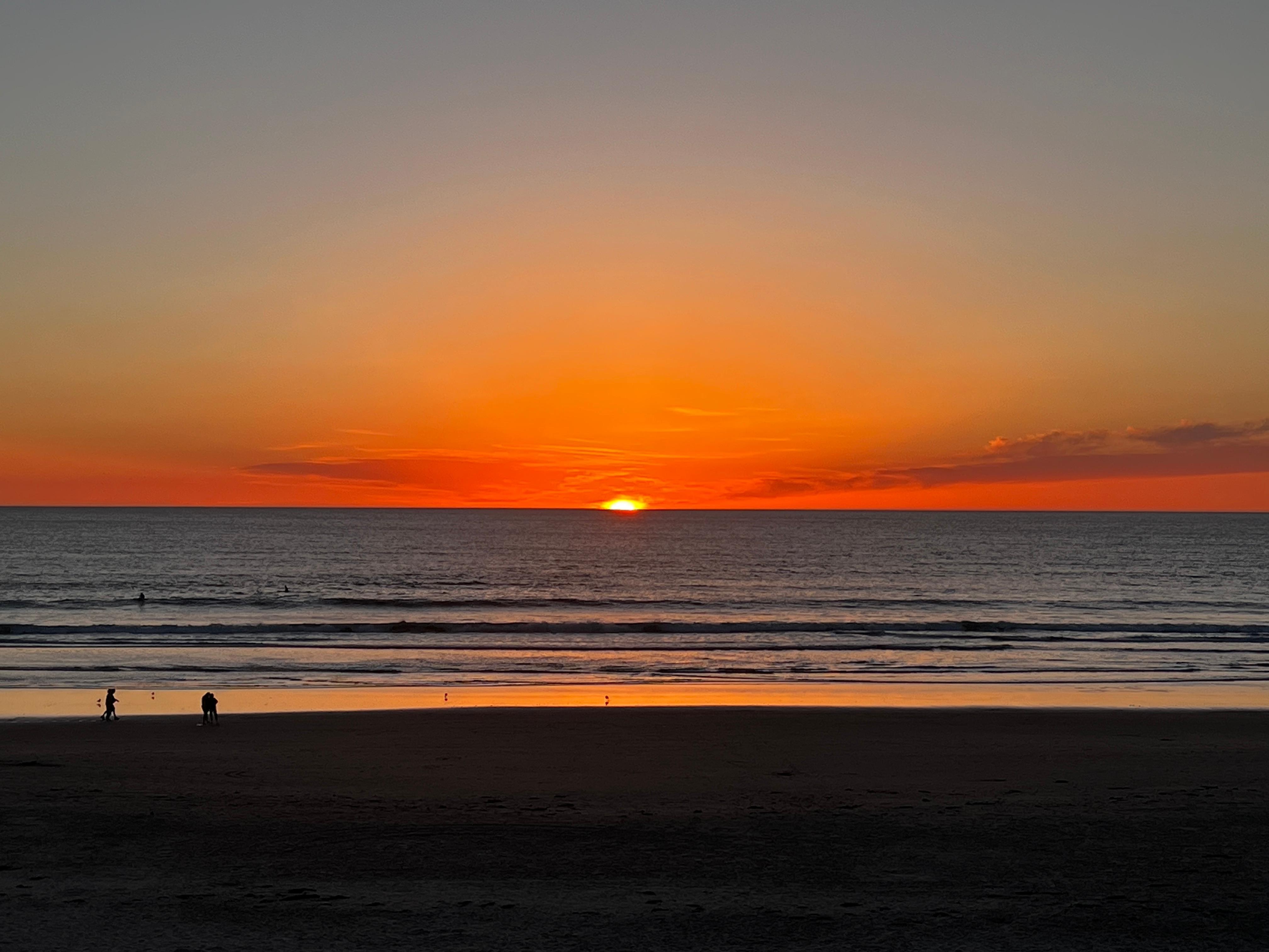 Sunset from our balcony.
