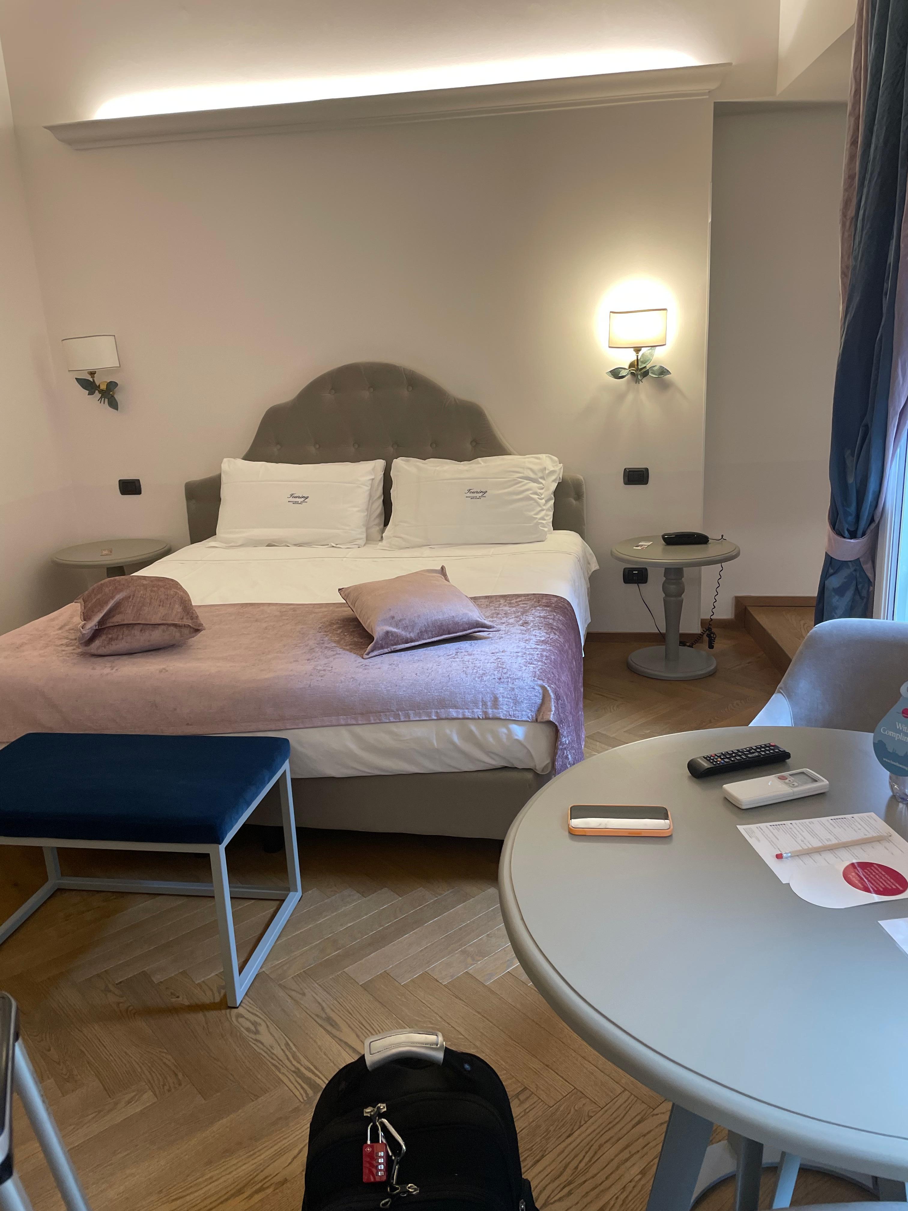 Nice big bed and plenty of space.