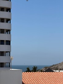 The view from the top floor balcony