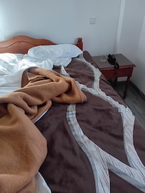 Had to put this under sheets as rock hard mattress