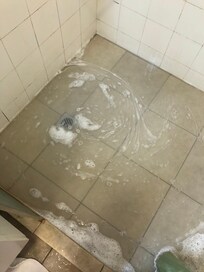 Poor shower cubicle drainage