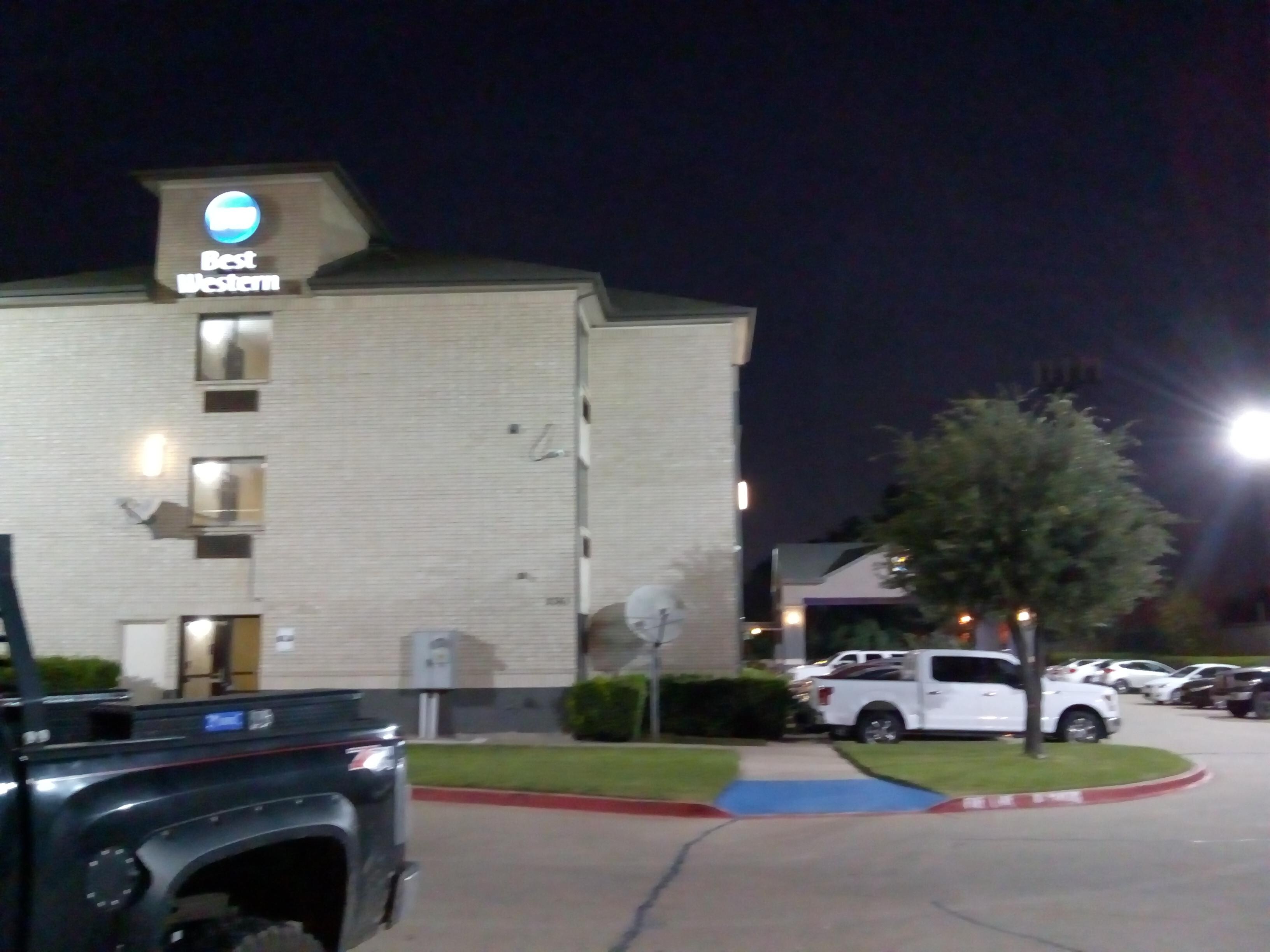 The hotel parking at 7 am