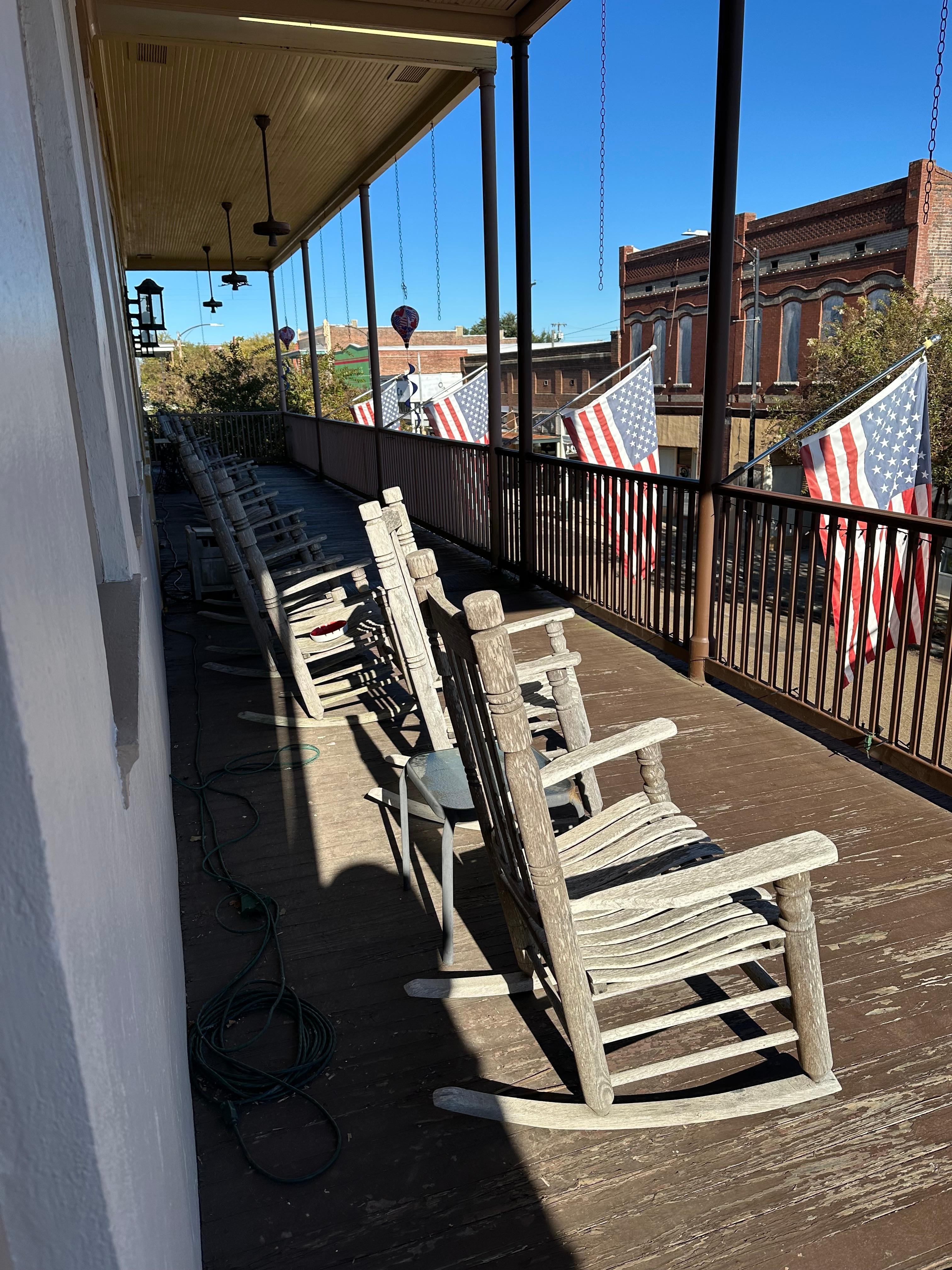 Front balcony overlooking Franklin st 