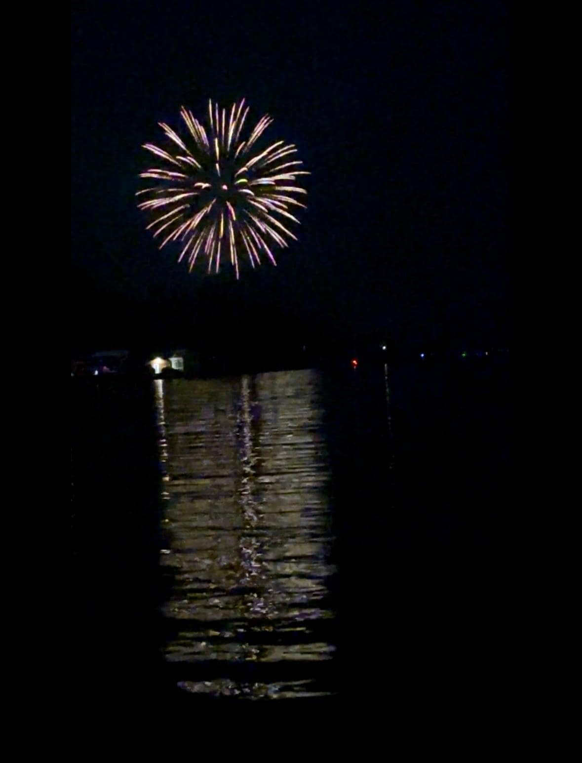 Fireworks from the dock 