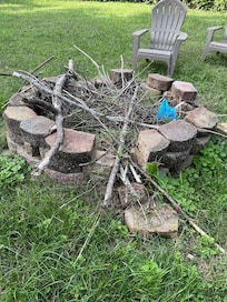 Damaged fire pit