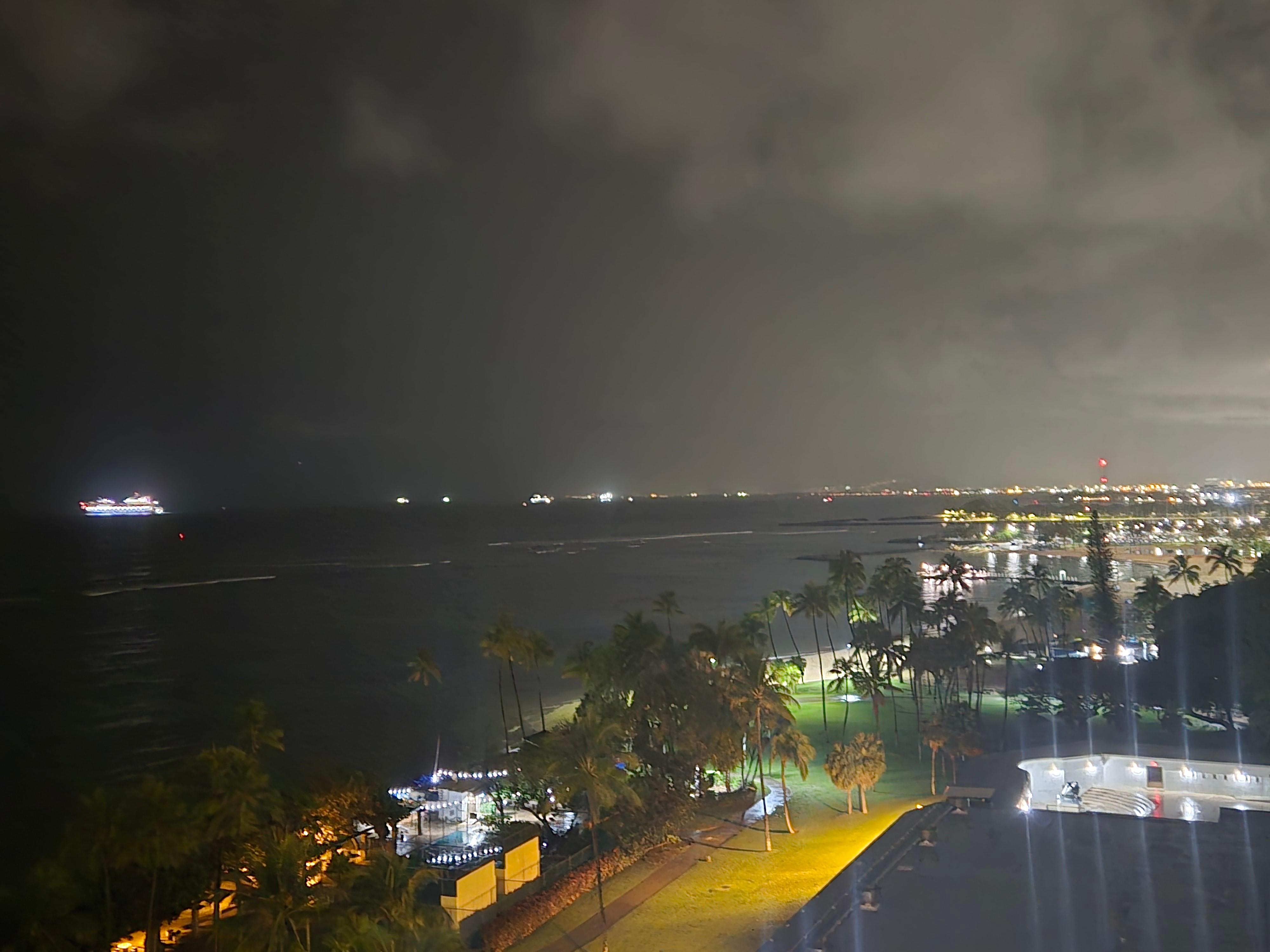 Towards ocean from balcony, also can see from bed.