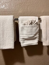 Dingy and dirty looking towels