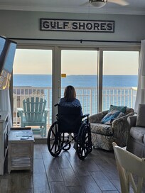 My mom had plenty of room to move around and bathrooms were also easily accessible.