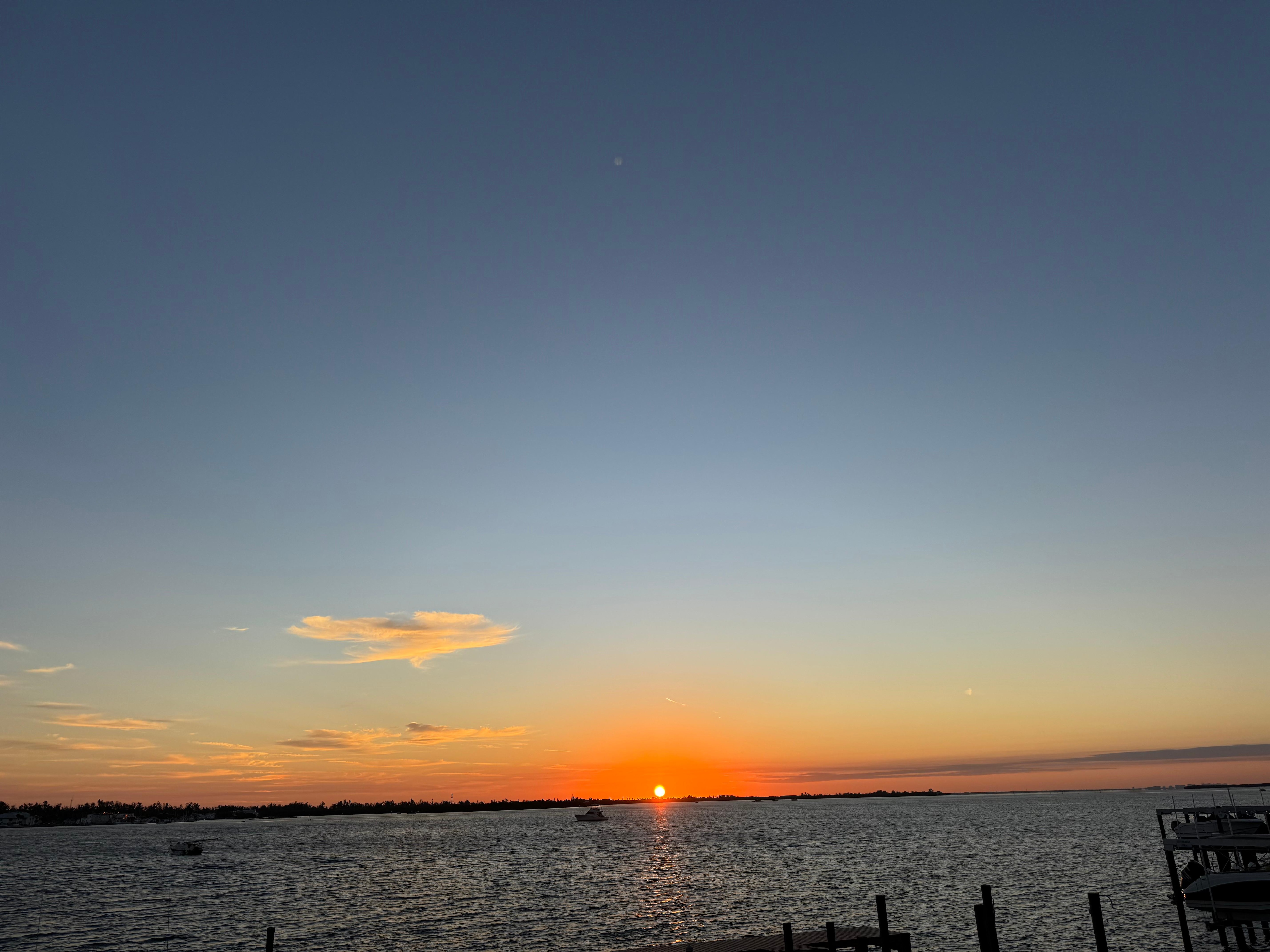 Sunrise from the deck on our last day.