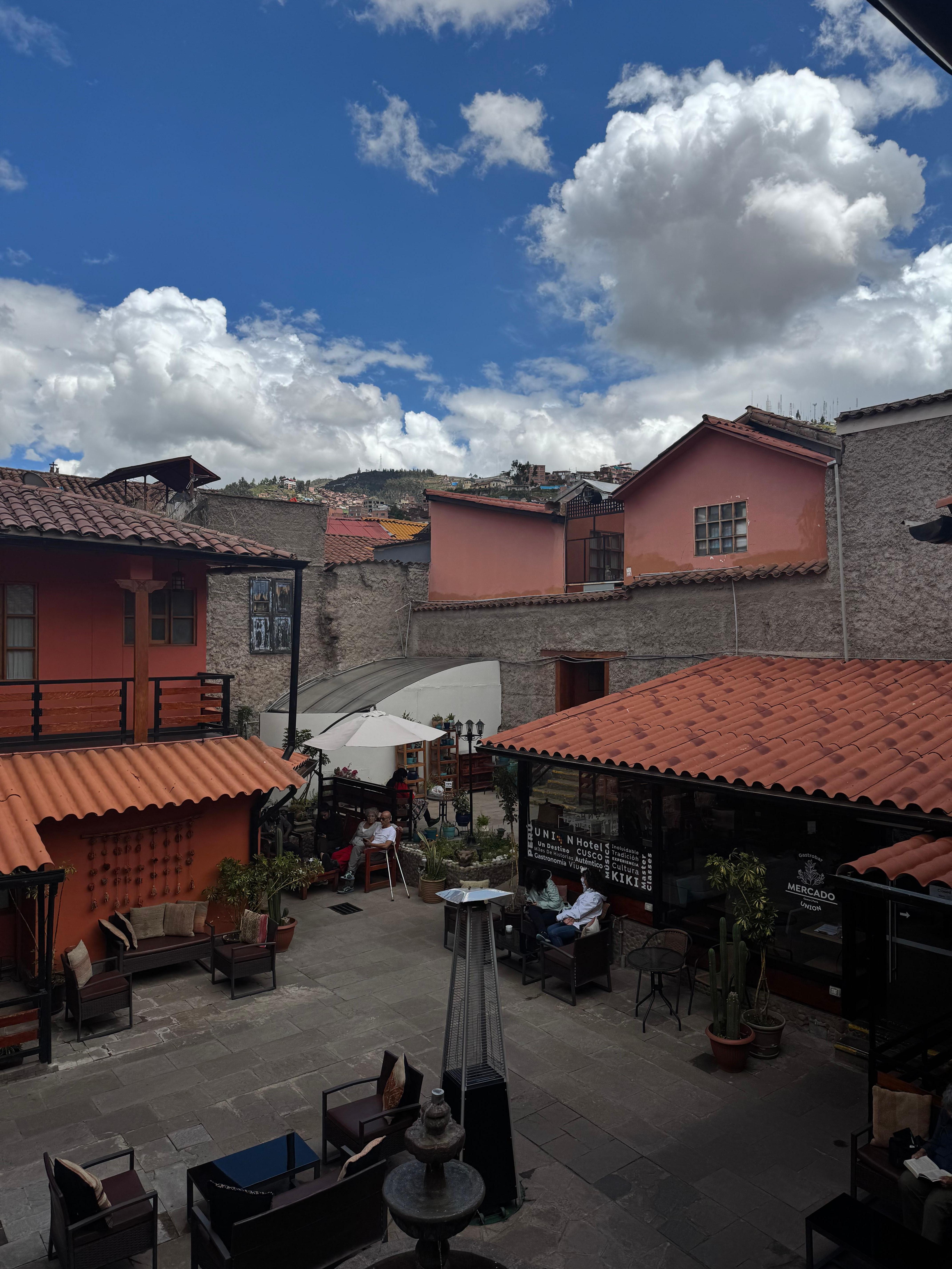 The courtyard by day is relaxing and pleasant