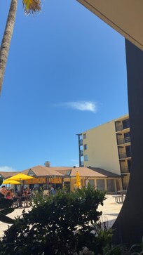 Tiki bar, right outside the room