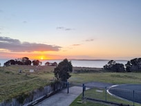 View of the front yard and bay
