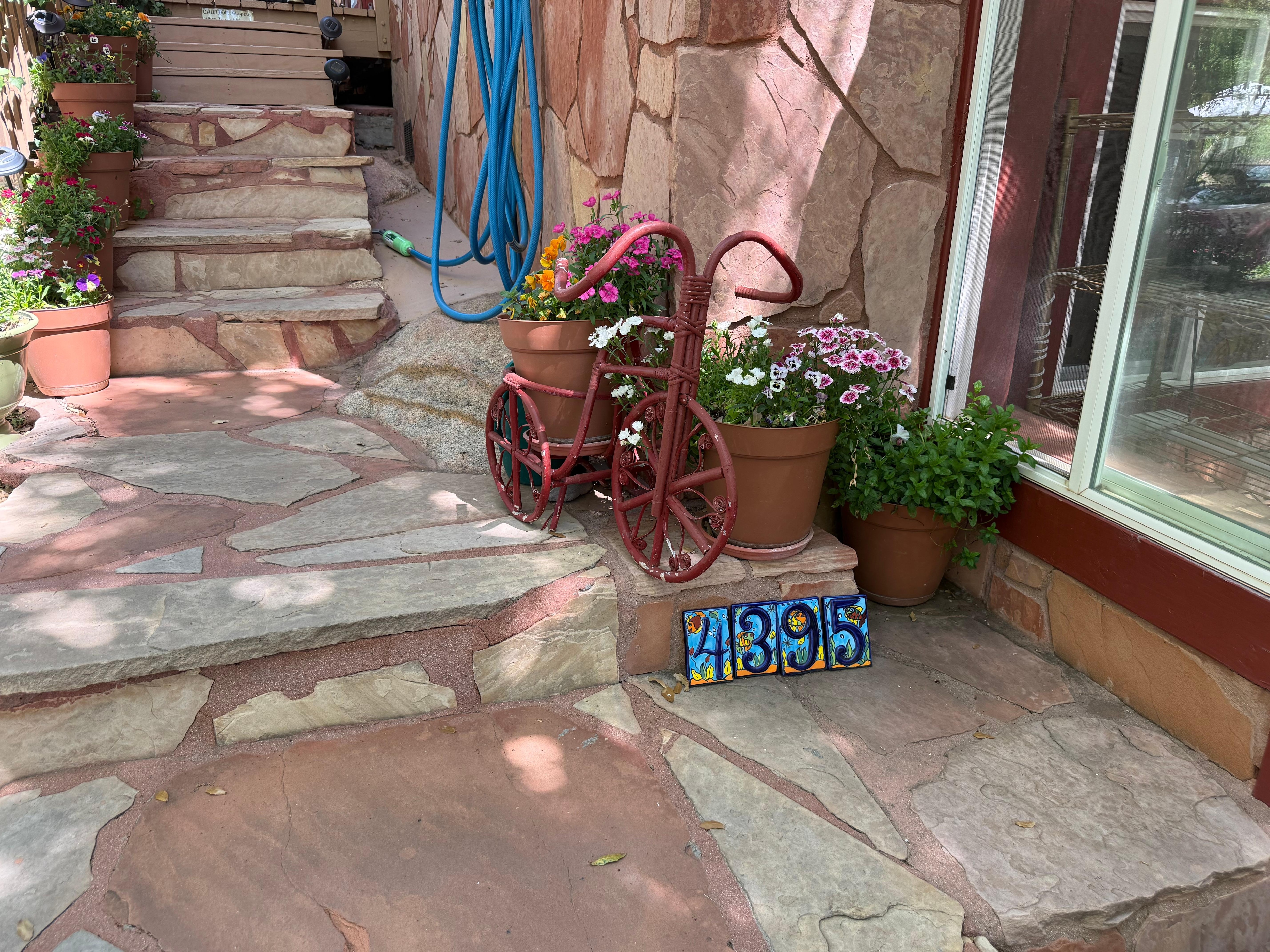 Steps going up to the Spectacular Suite.
