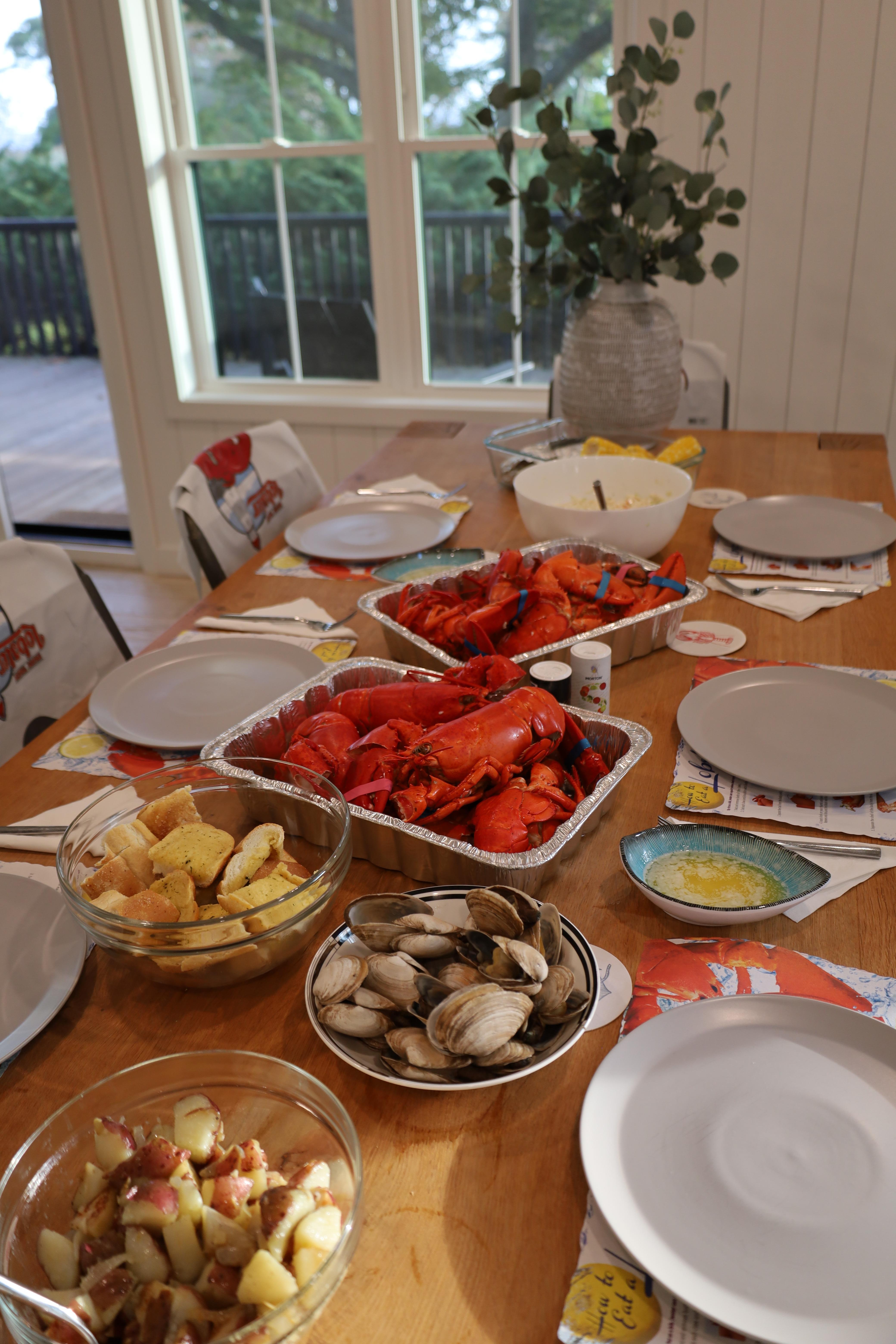 Maine lobster feast