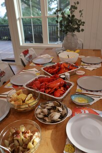 Maine lobster feast