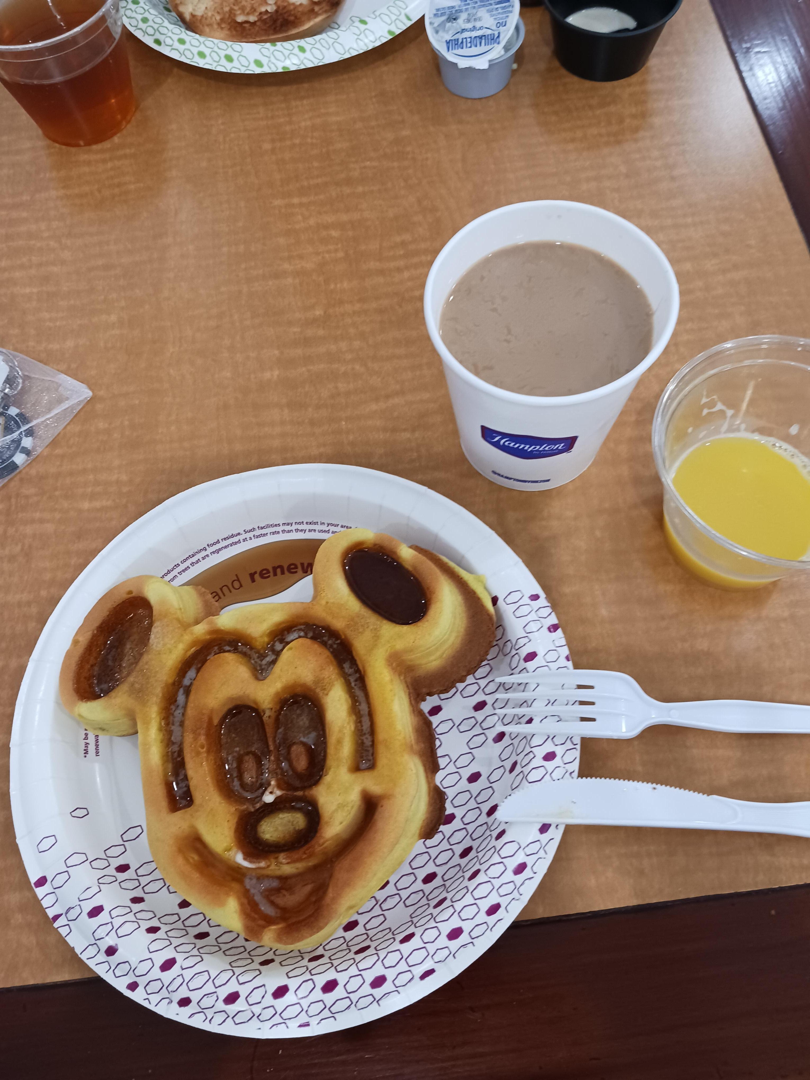 Mickey's delicious pancakes.