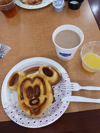 Mickey's delicious pancakes.