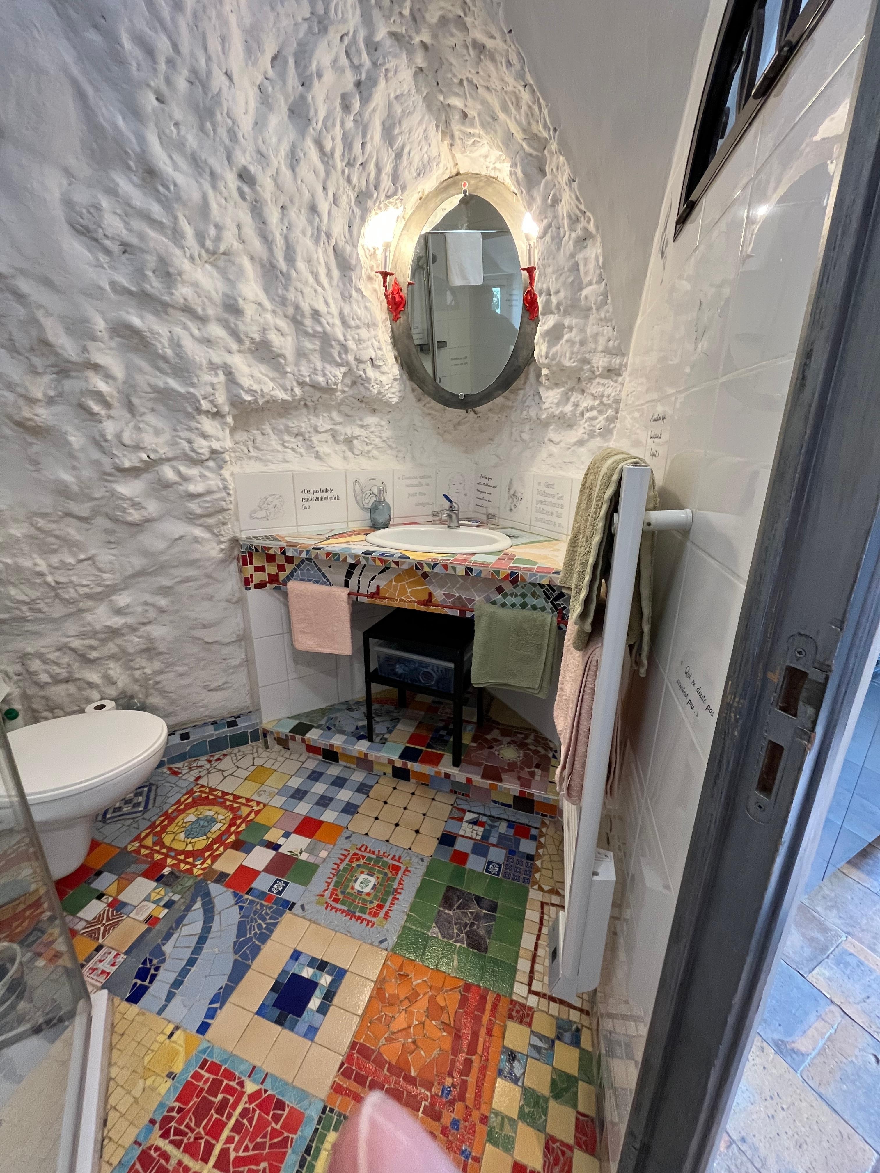 Mosaic tiles were all hand done