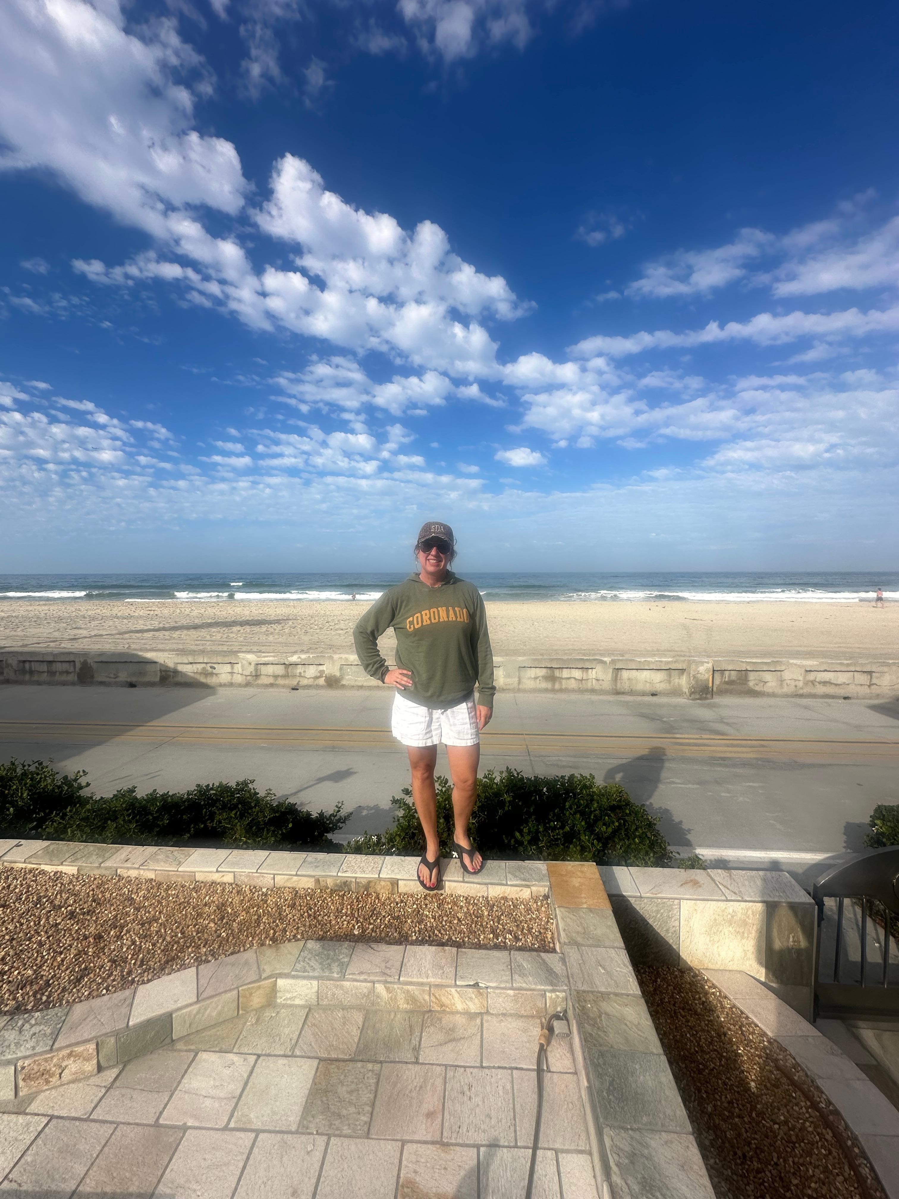 Standing on edge of property 