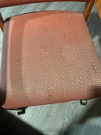 Nasty, stained upholstery
