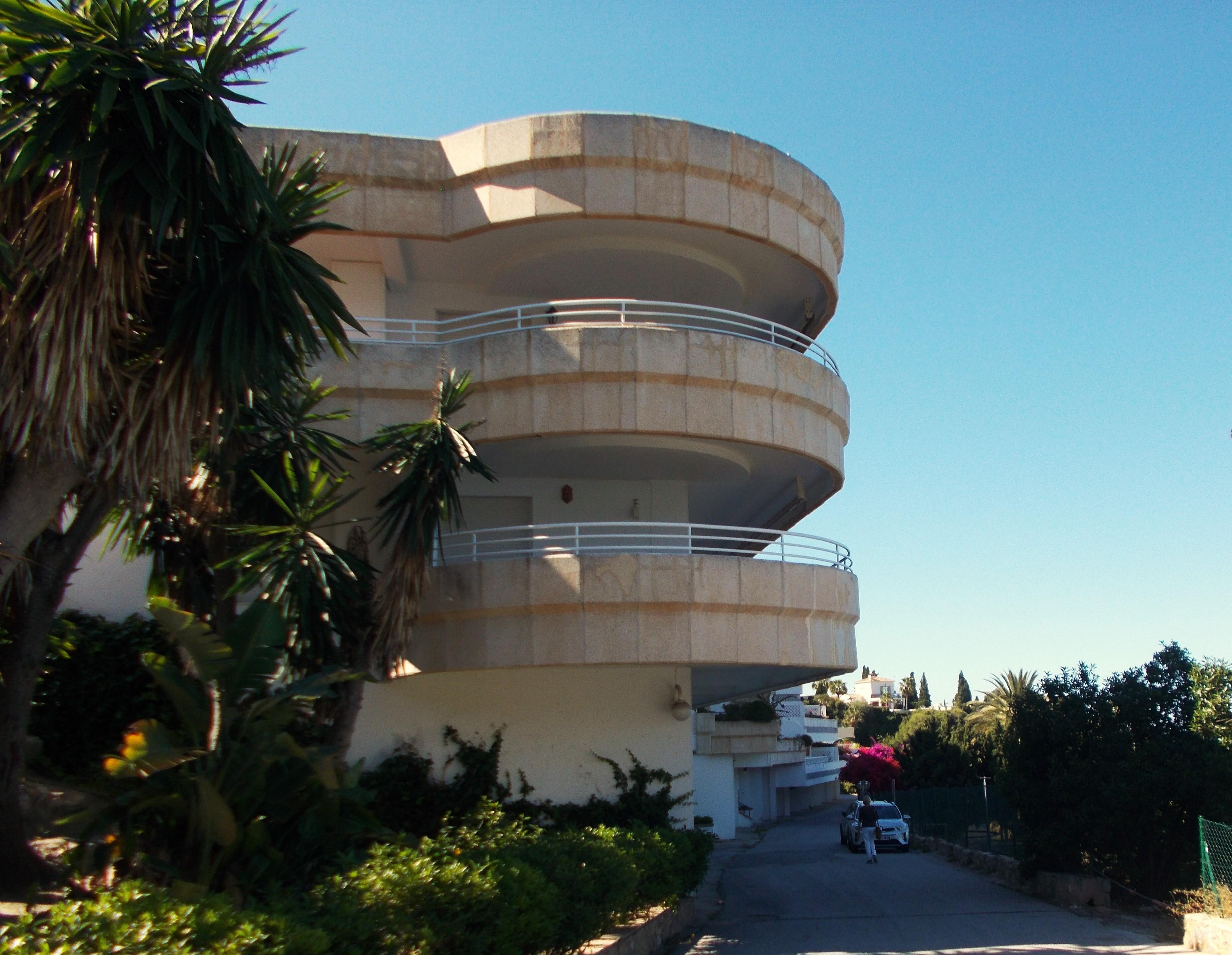 Balconies and carpark