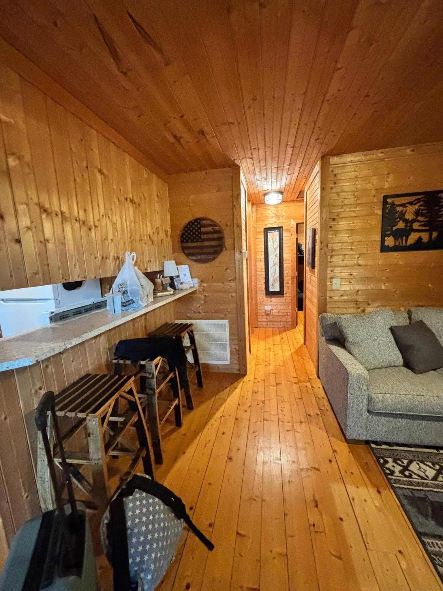 Once you enter. Kitchen to the left. LR to the right