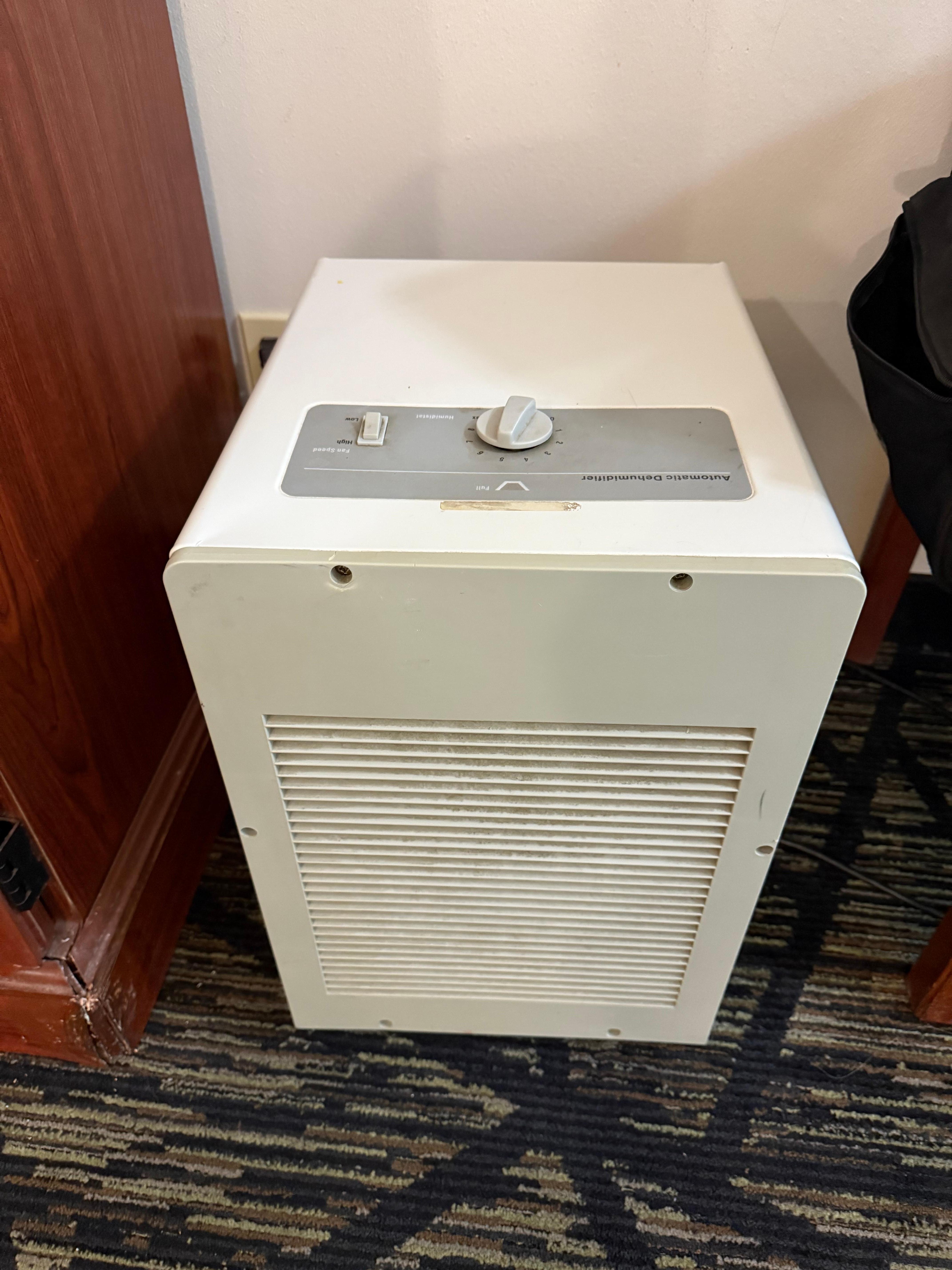 Dehumidifier fan running due to the smell of mold & dampness