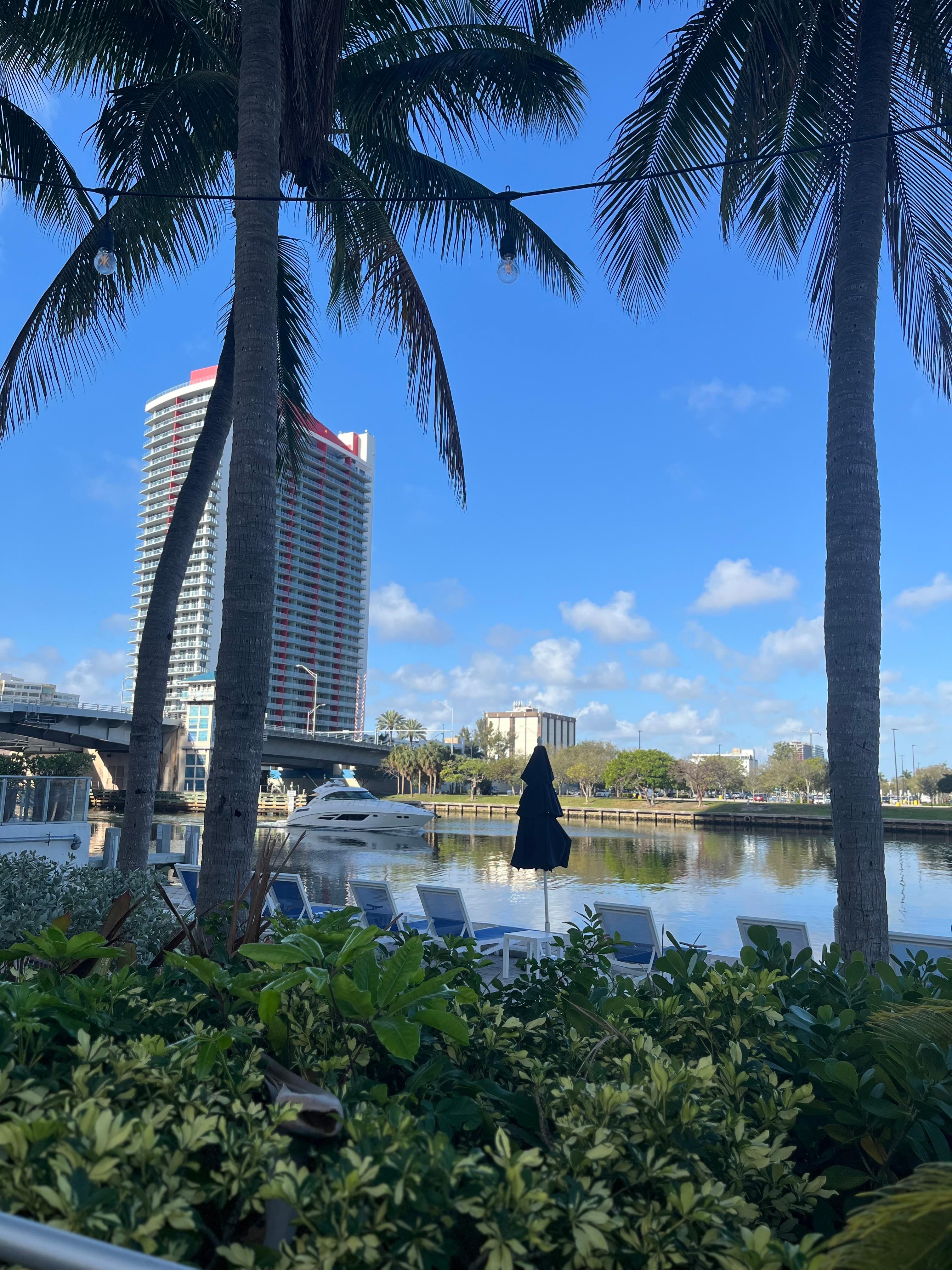 Walking beside the pool