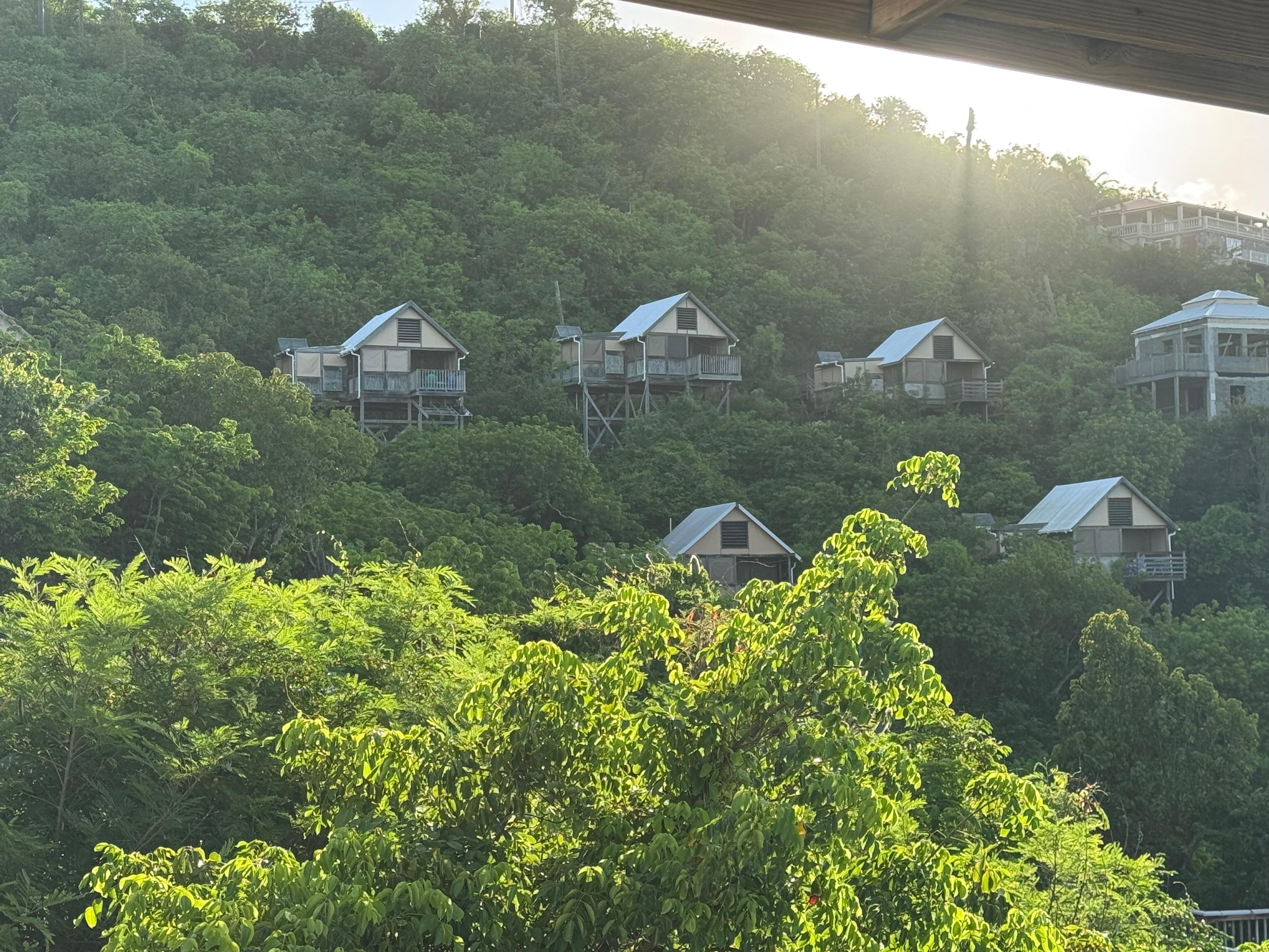 Studios on one side of the resort area