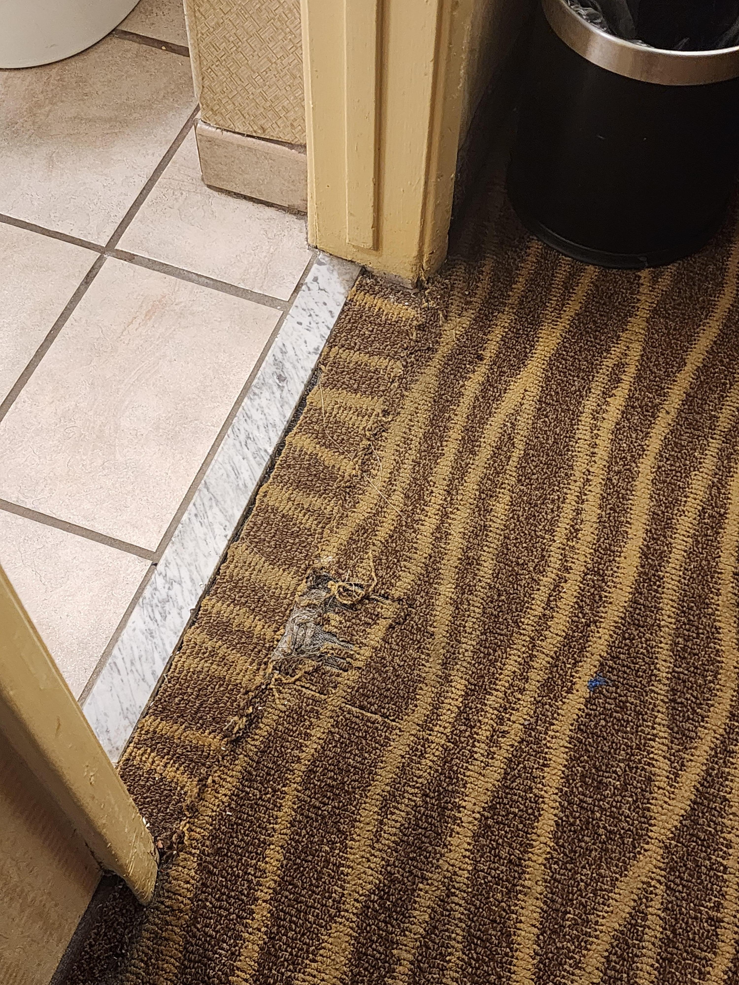 Damaged carpet