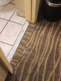 Damaged carpet