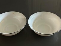 Dirty dishes in cabinet