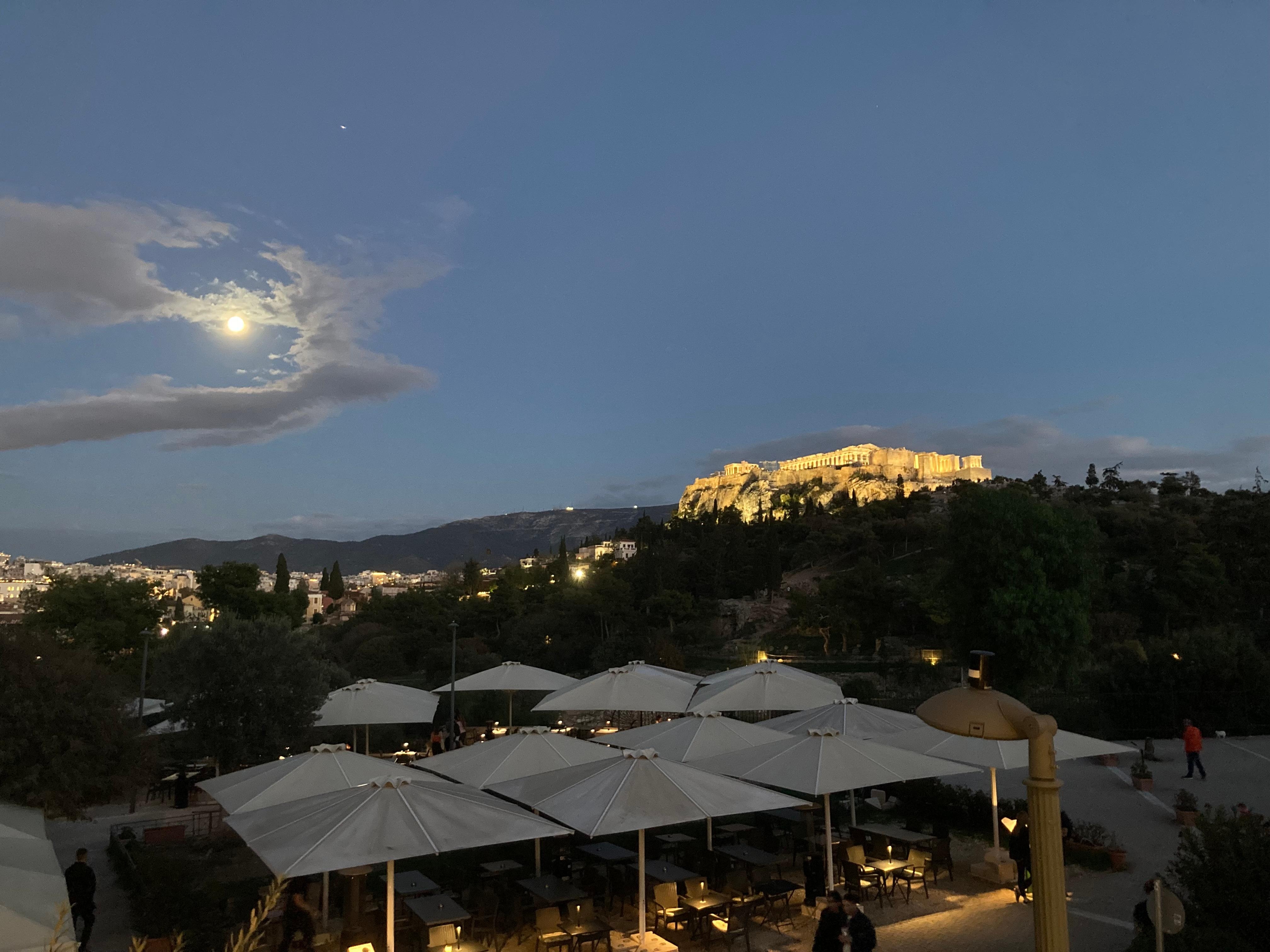 View at night from our balcony