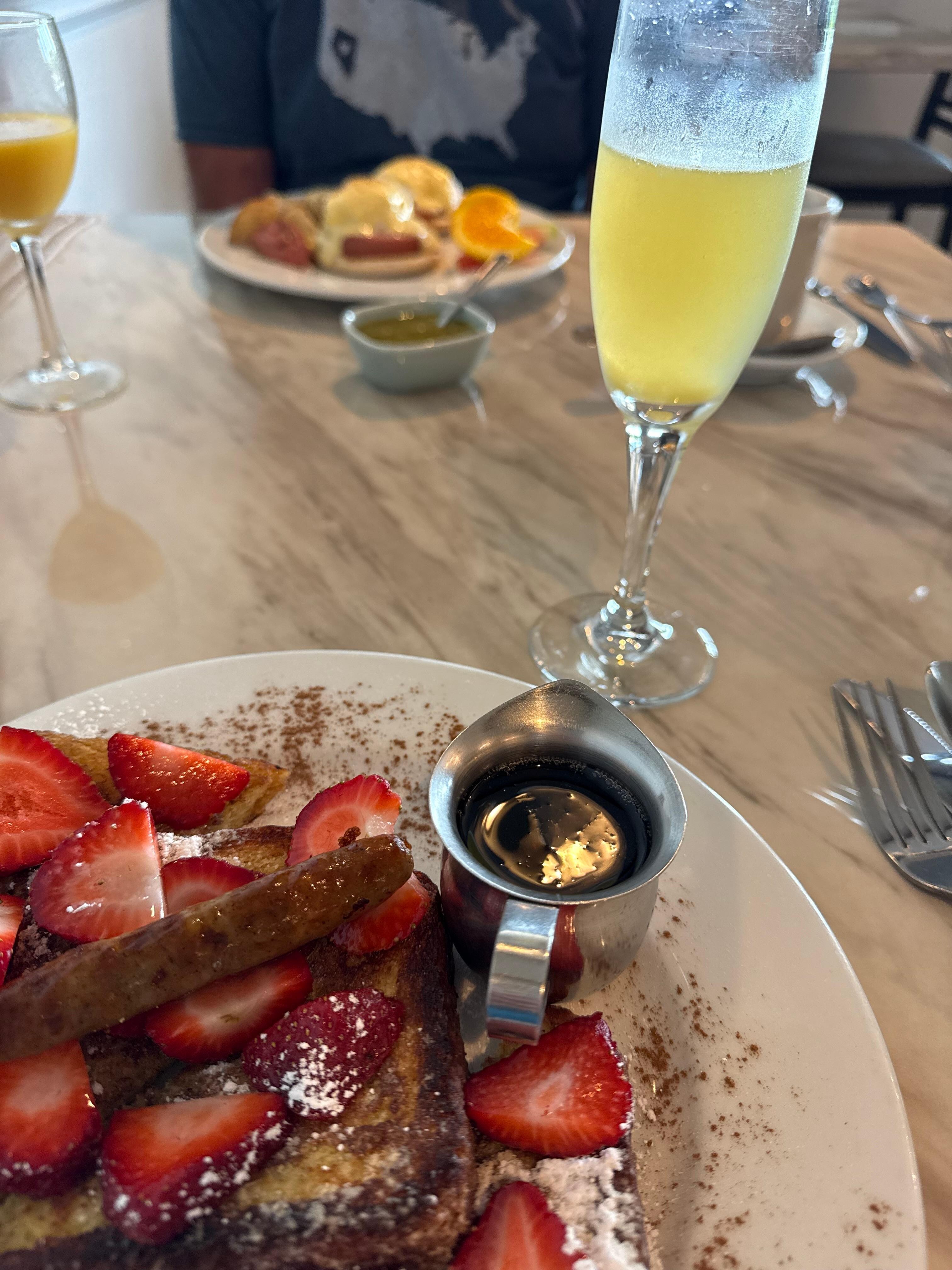 French toast for breakfast.  Delicious